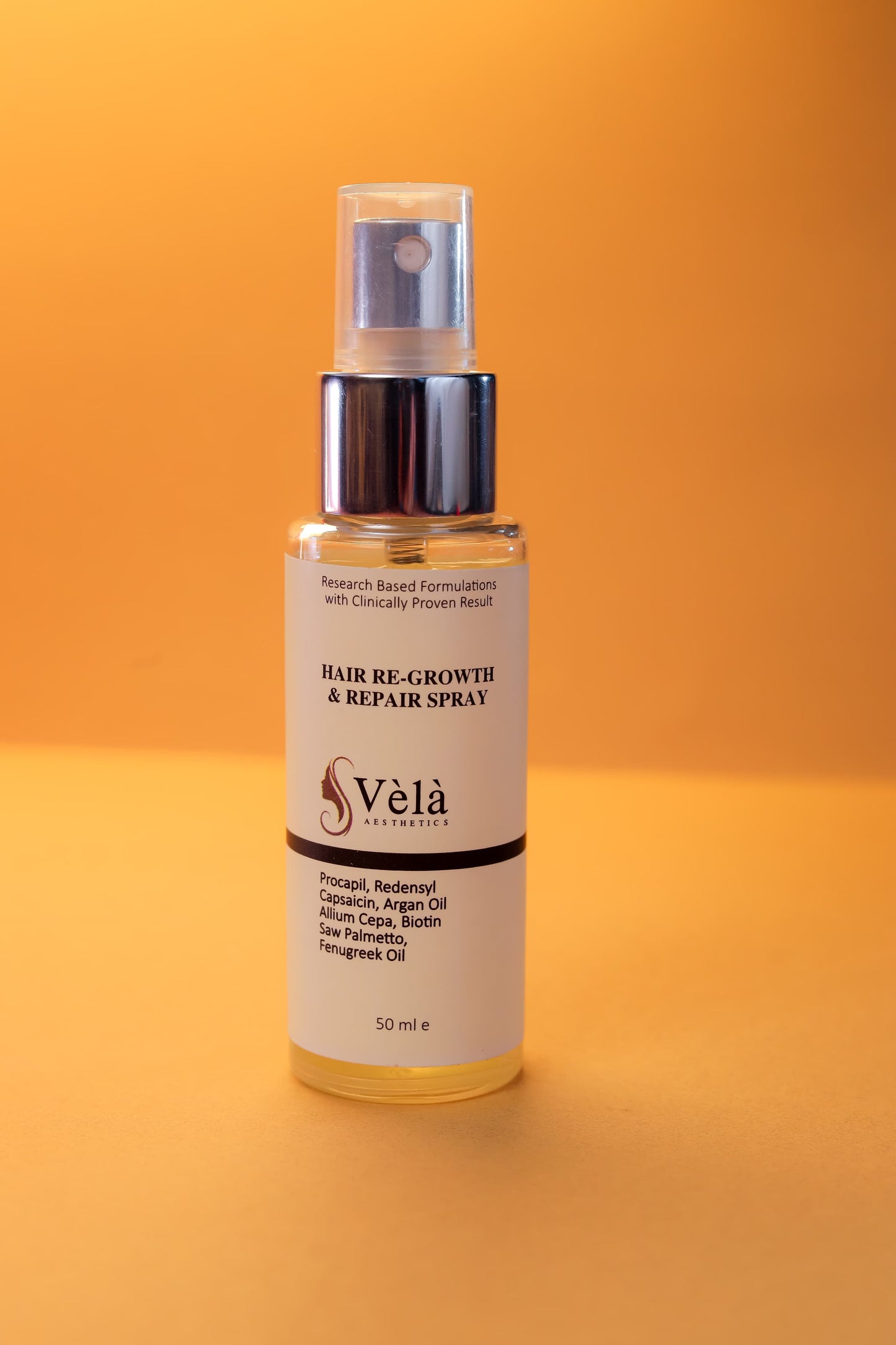 A. Vela Aesthetics Hair Re-Growth & Repair Spray (50 ml) ( Dr.Yasir Skin Care )